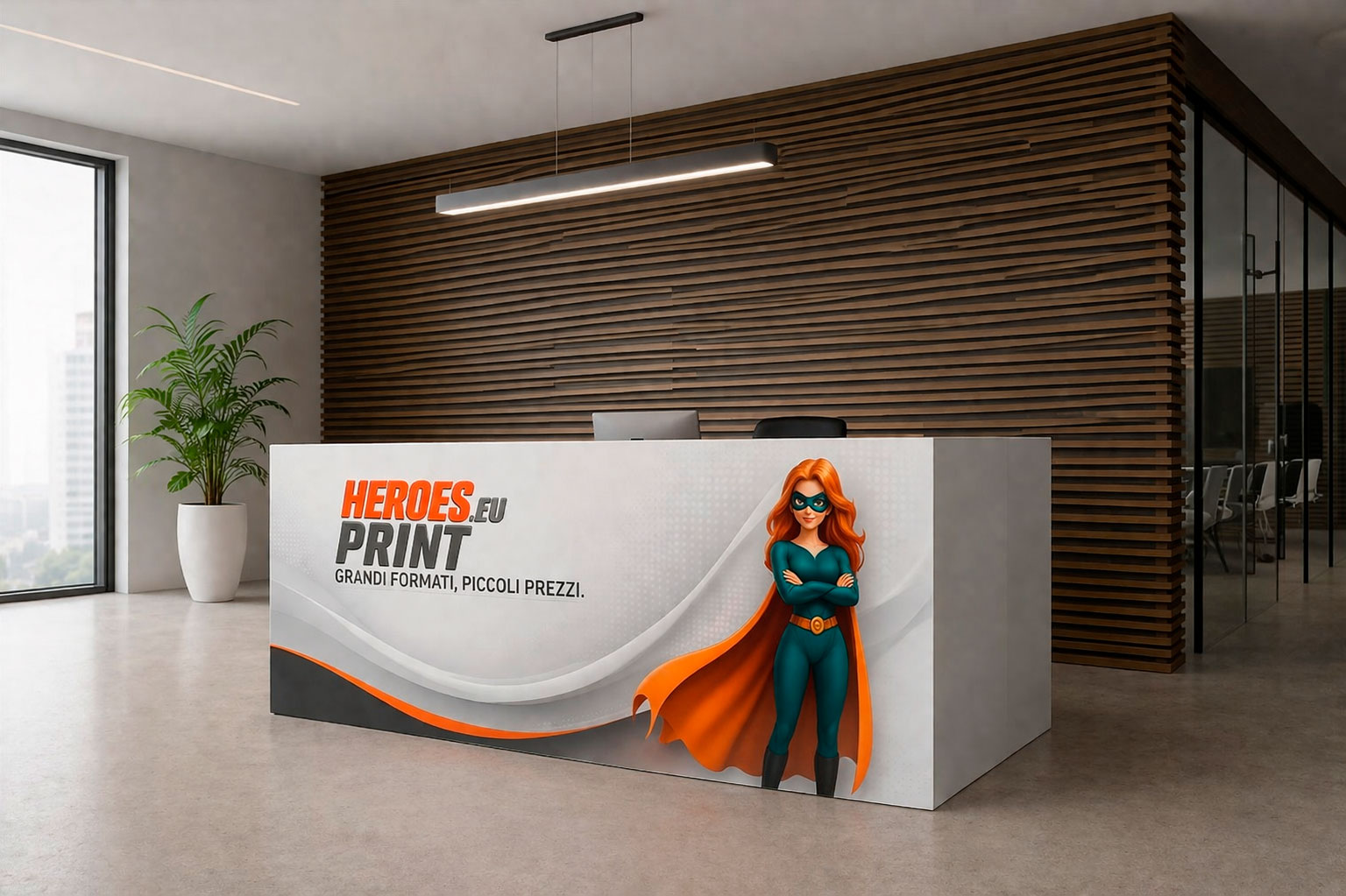 Lettering and logos on walls and surfaces