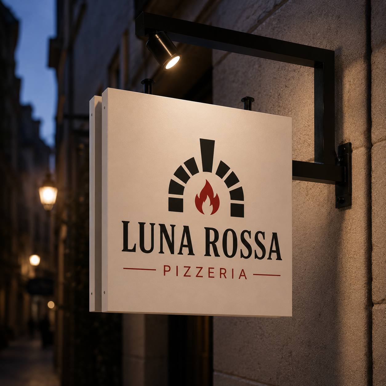 Rótulo no luminoso en aluminio plegado (doble cara)