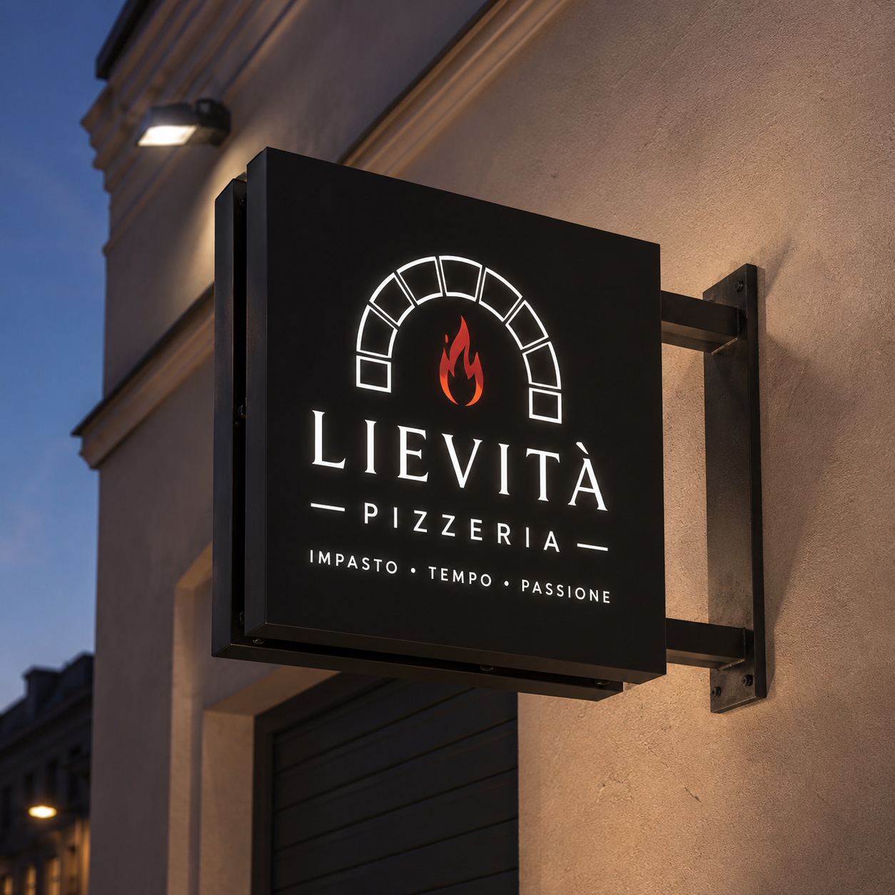 Double-sided illuminated press-braked cut-out sign