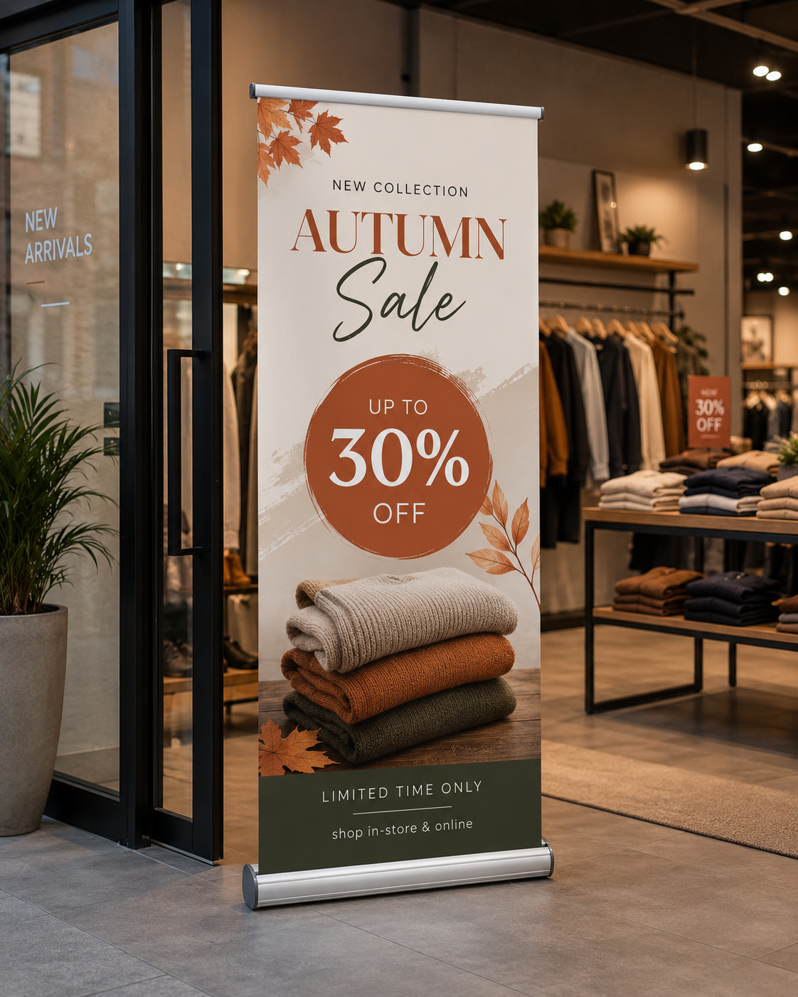 Economy single-sided roll-up