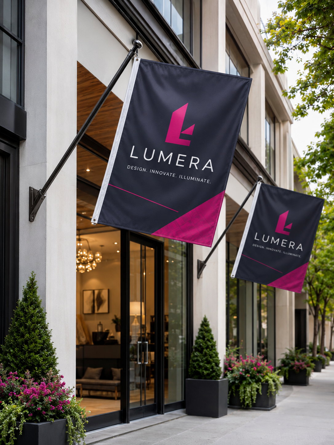 Custom corporate flags