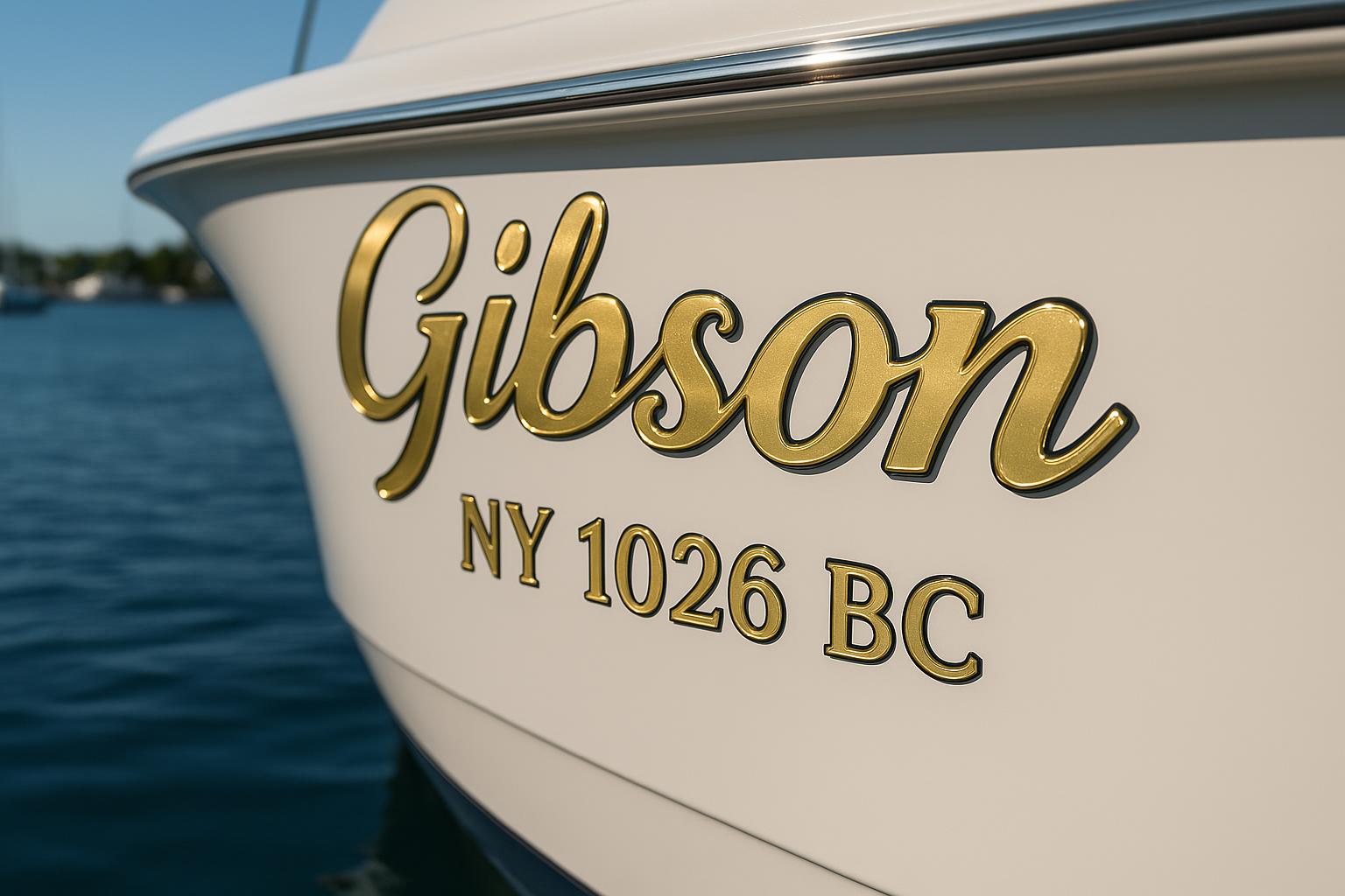 Logos et graphismes sur plaques, bateaux et surfaces